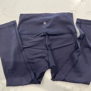 Lululemon Blue Wonder Under Cropped Pants
